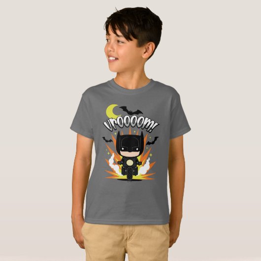 T-shirt Batcycle Chibi Batman (Devant entier)