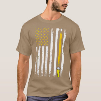 T-shirt Bateau à drapeau américain vintage Brasserie Bière
