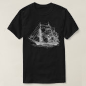 T-shirt Bateau à voile à frégate (Design devant)