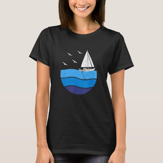 T-shirt Bateau à voile Sunset Bateau Capitaine Voile (Devant)