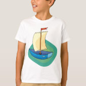 T-shirt Bateau bleu (Devant)