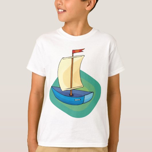 T-shirt Bateau bleu (Devant)