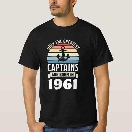 T-shirt Bateau Capitaine née en 1961 (Devant)
