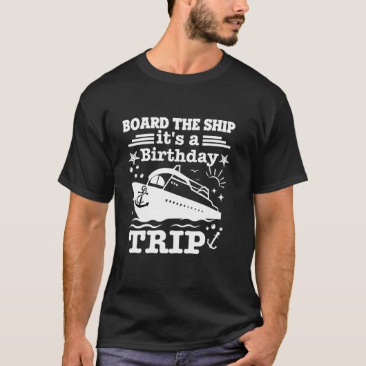 T-shirt Bateau C'est un voyage d'anniversaire Carnaval 202 (Devant)