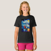 T-shirt Bateau dans la nuit (Devant entier)
