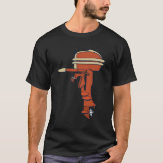 T-shirt Bateau d'antiquités vintage Outboard Motor