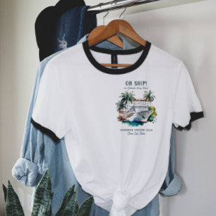 T-shirt Bateau de croisière Reunion Famille Personnalisé V