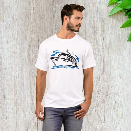 T-shirt Bateau de croisière sur les vagues océaniques Voya