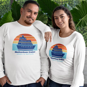 T-shirt Bateau de croisière sur mesure Coucher de soleil F