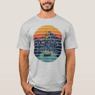 T-shirt Bateau de Dérive de Pêche à la Mouche Rivière Thér