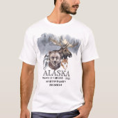 T-shirt Bateau de l'Alaska Animaux de croisière (Devant)