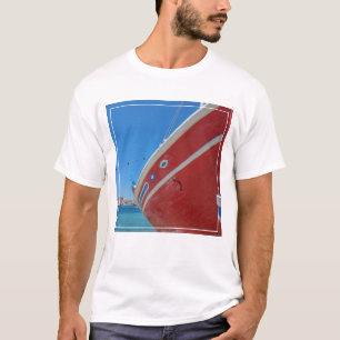 T-shirt Bateau de pêche dans le port de Mykonos dans