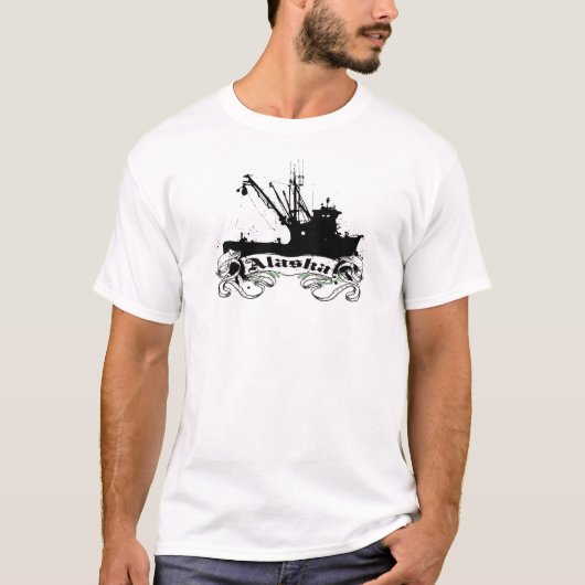 T-shirt "Bateau de pêche professionnelle " de l'Alaska (Devant)