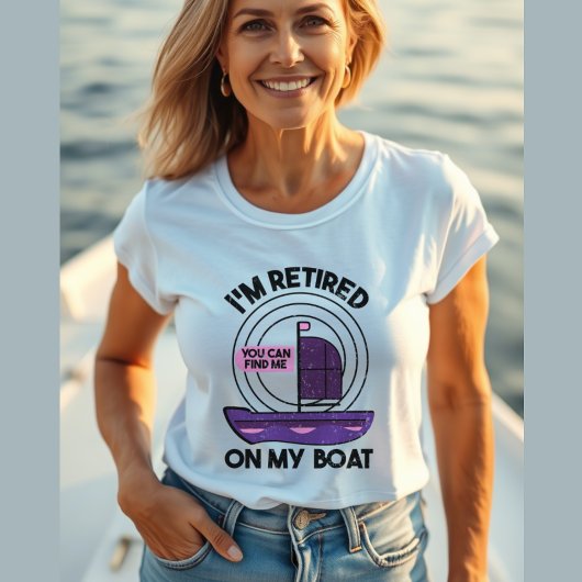 T-shirt Bateau Drôle Retraite