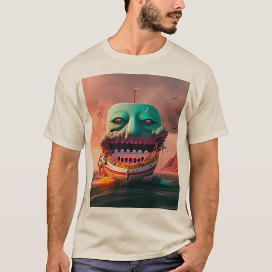 T-shirt Bateau effrayant (Devant)