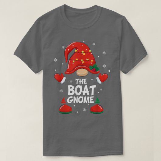 T-shirt Bateau Gnome Matching Family Group Noël Party (Design devant)