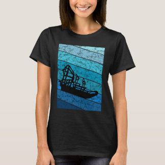 T-shirt Bateau Hydroplane Marais Rétro Océan Vintage Fanbo