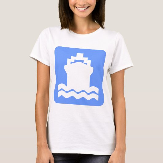 T-shirt Bateau impeccable - Bleu bébé (Devant)