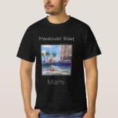 T-shirt Bateau, Jetski, Haulover Inlet, Miami, Floride (Devant)