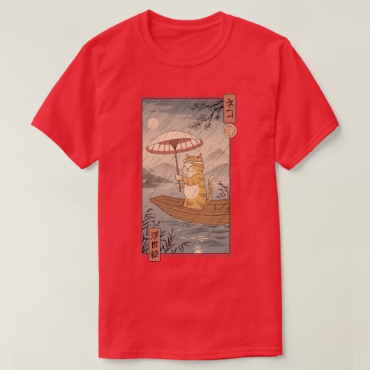 T-shirt Bateau Neko à Edo (Design devant)