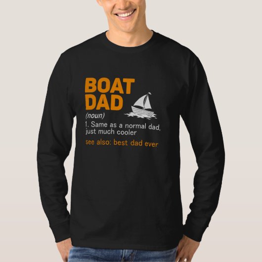 T-shirt Bateau papa Définition Meilleur papa Jamais (Devant)