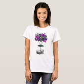 T-shirt Bateau papillon 2 violet et vert (Devant entier)