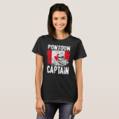 T-shirt Bateau patriotique du drapeau du Canada Capitaine  (Devant entier)