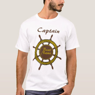 T-shirt Bateau personnalisé Nom du capitaine Ancre T-Shir