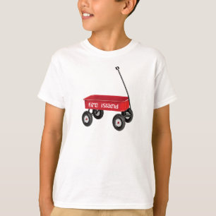 T-shirt Bateau rouge de l'île Fire vacances d'été