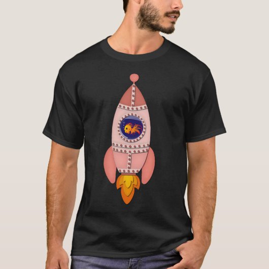 T-shirt Bateau spatial Pink Fish (Devant)