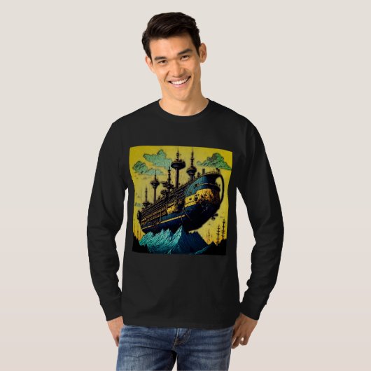 T-shirt Bateau SteamPunk (Devant entier)