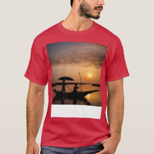 T-shirt Bateau sur le delta du Mékong au Vietnam au couche