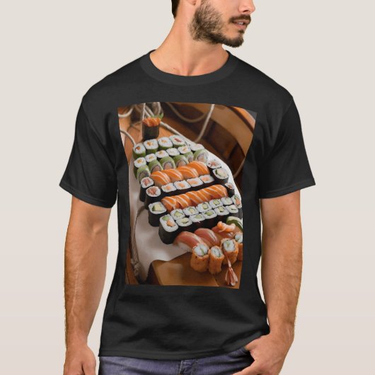 T-shirt bateau,sushi (Devant)