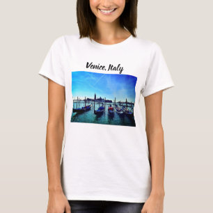 T-shirt Bateau Venise Gondolas Italie Ciel bleu
