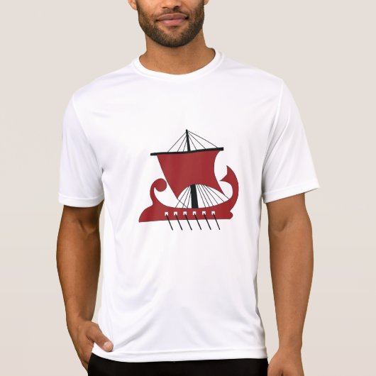 T-shirt Bateau Viking Longship Silhouette Drakkar (Devant)