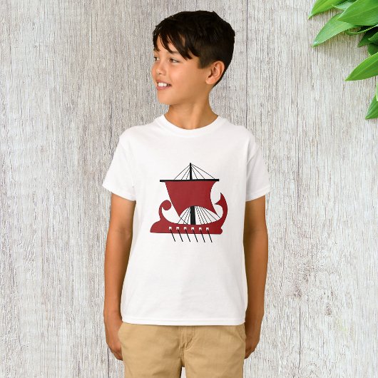 T-shirt Bateau Viking Longship Silhouette Drakkar