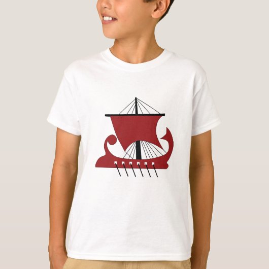 T-shirt Bateau Viking Longship Silhouette Drakkar (Devant)