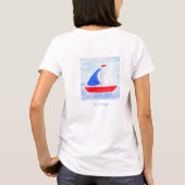 T-shirt Bateaux À Voile Peints À La Main Plutôt Voile (Dos)