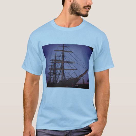 T-shirt Bateaux dans le port maritime (Devant)