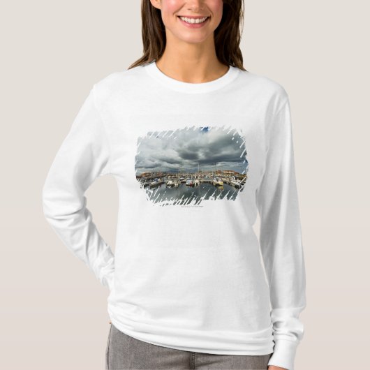 T-shirt Bateaux dans un port (Devant)