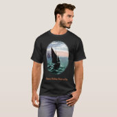 T-shirt Bateaux de pêche en mer (Devant entier)