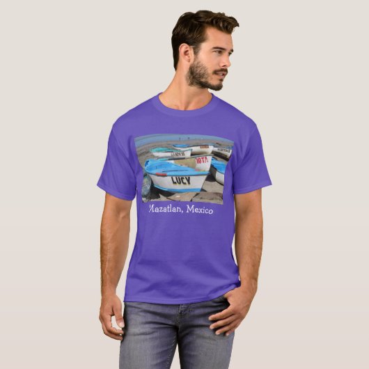 T-shirt Bateaux de pêche Mazatlan (Devant entier)
