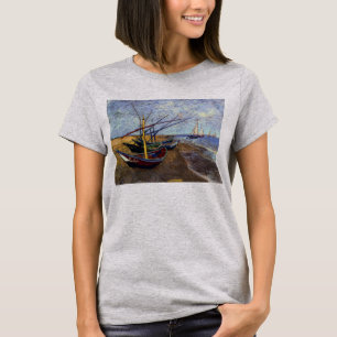 T-shirt Bateaux de pêche sur la plage par Van Gogh