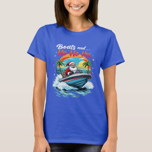 T-shirt Bateaux du Père Noël et Ho Ho Ho