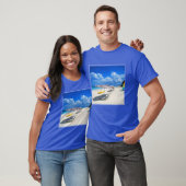 T-shirt Bateaux et chaises de plage (Unisexe)