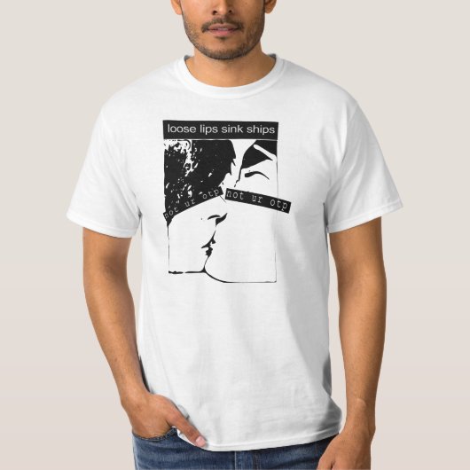 T-shirt Bateaux lâches d'évier de lèvres (Devant)