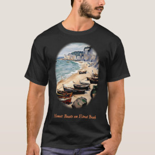 T-shirt Bateaux sur la Plage à Étretat