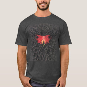 T-shirt Bateleur Eagle African Bird Portrait Papier Collag