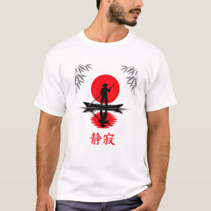 T-shirt Batelier Zen Soleil Rouge Silhouette Minimaliste