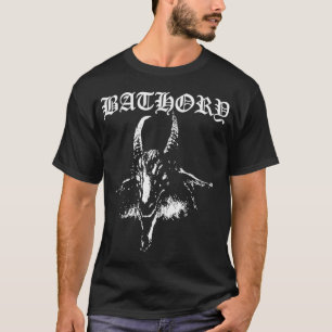 T-shirt Bathory Groupe Chèvre Vintage Métal Noir